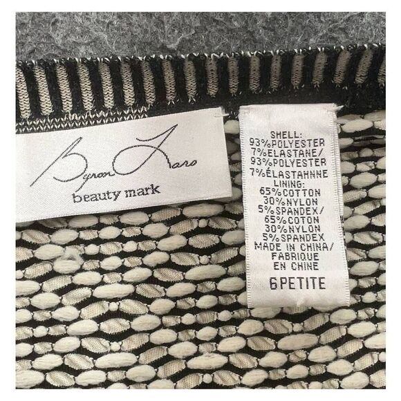 Byron Lars Josette Textured Pencil Knee Length Foldover Shoulder Geometric Dress - Picture 6 of 8